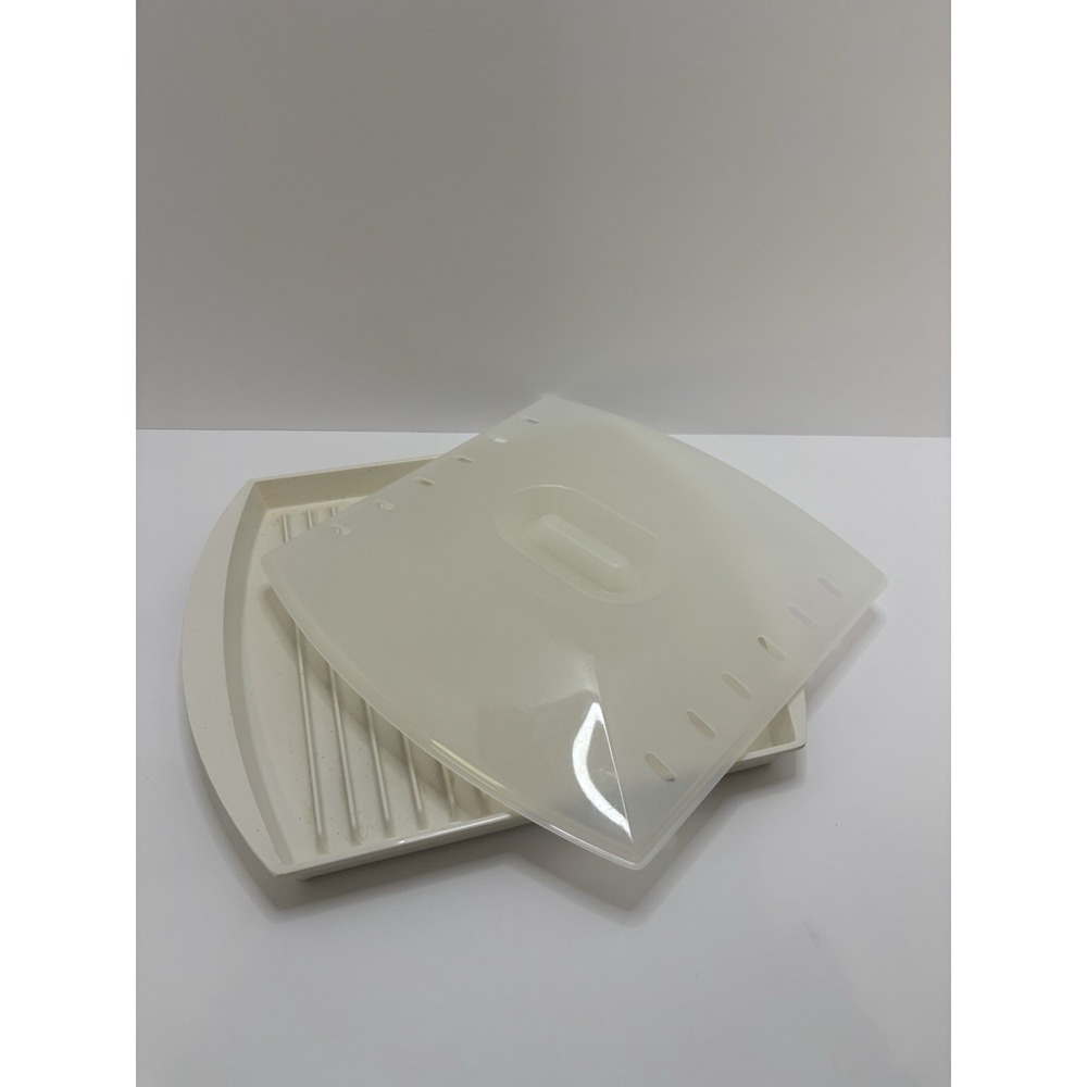 Prep Solutions Microwave Bacon Grill with Cover - White (PS-66LID) With Lid